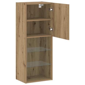 TV-Schrank mit LED-Lichtern Artisan Eiche 40,5x30x102 cm