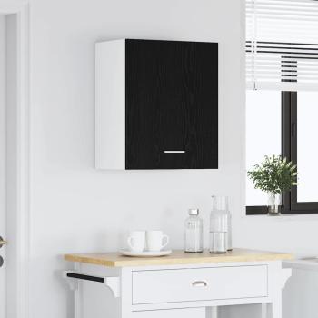 Schwarzer Eichenhängeschrank 50x31x60 cm Aus Holzwerkstoff