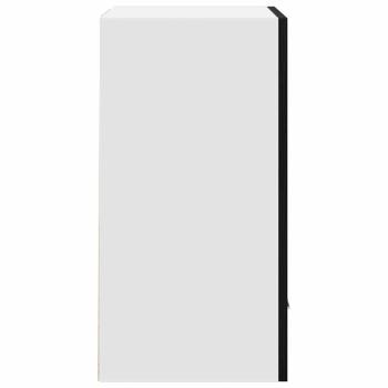 Schwarzer Eichenhängeschrank 50x31x60 cm Aus Holzwerkstoff