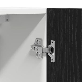Schwarzer Eichenhängeschrank 50x31x60 cm Aus Holzwerkstoff