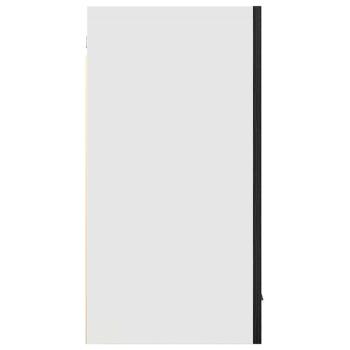 Schwarzer Eichenhängeschrank 80x31x60 cm aus Holzwerkstoff