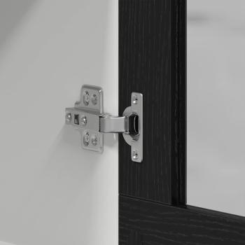 Schwarzer Eichenhängeschrank 80x31x60 cm aus Holzwerkstoff
