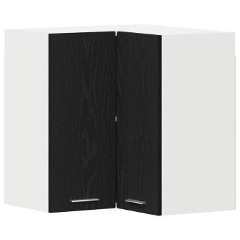 Hängendes Eckschränkchen - Schwarzer Eiche - 57x57x60 cm - Aus Holzwerkstoff hergestellt