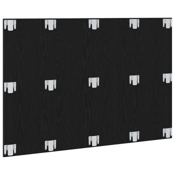 Bett Kopfteil Schwarz Eiche 120x1,5x80 cm Ingenieurholz