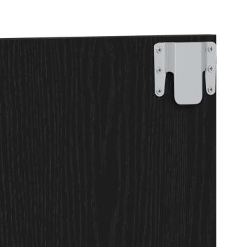 Bettkopfteile Schwarzes Eichenholz 200x1,5x80 cm Spanplatte