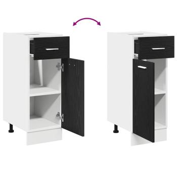 Schwarzer Eichen-Ziehenunterbau-Schrank - 30x46x81.5 cm