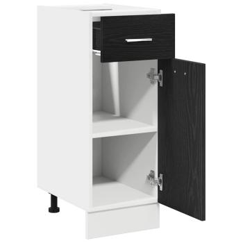 Schwarzer Eichen-Ziehenunterbau-Schrank - 30x46x81.5 cm