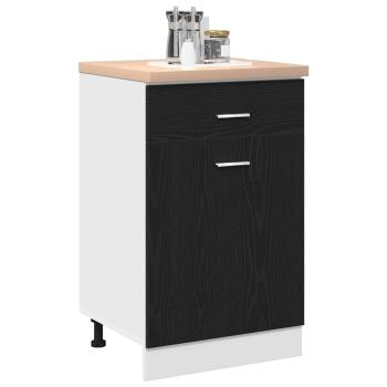 Schwarzer Eiche Schubladenschrank - 50x46x81,5 cm, Hergestellt aus Holzwerkstoff