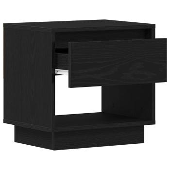 Nachttisch Schwarz Eiche 45x34x48 cm Holzwerkstoff