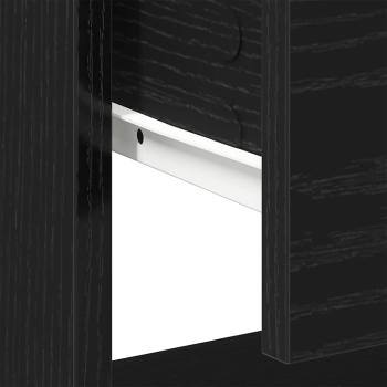 Nachttisch 2 Stück Schwarz Eiche 45x34x49 cm Holzwerkstoff