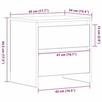 Nachttisch Artisan Eiche 45x34x44,5 cm Holzwerkstoff