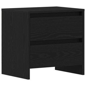 Nachttisch Schwarz Eiche 45x34x44,5 cm Holzwerkstoff