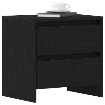 Nachttisch Schwarz Eiche 45x34x44,5 cm Holzwerkstoff