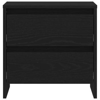 Nachttisch 2 Stück Schwarz Eiche 45x34x44,5 cm Holzwerkstoff