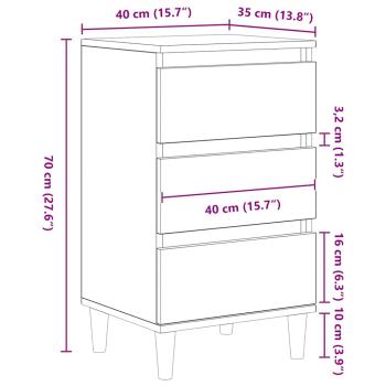 Nachttisch Alte Holz 40x35x70 cm Ingenieurholz