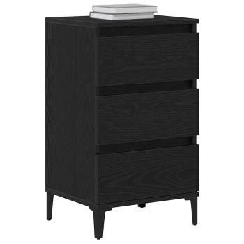 Nachttisch Schwarz Eiche 40x35x70 cm Holzwerkstoff