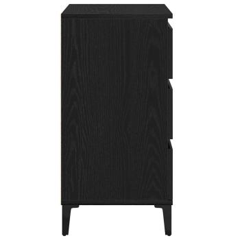 Nachttisch Schwarz Eiche 40x35x70 cm Holzwerkstoff