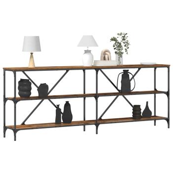 Konsolentisch Alte Holz 200x30x75 cm Ingenieurholz und Stahl