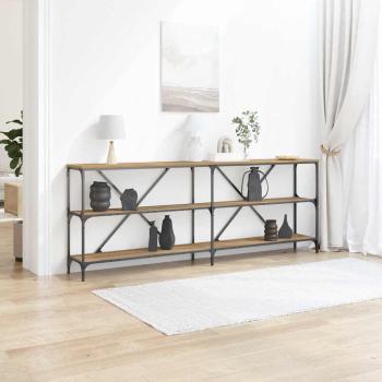 ARDEBO.de - Konsolentisch Artisan Eiche 200x30x75 cm Ingenieurholz & Stahl