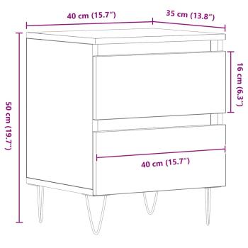 Nachttisch Altholz 40x35x50 cm Holzwerkstoff
