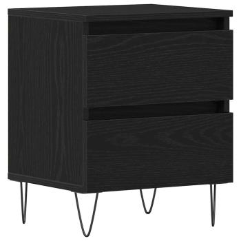 Nachttisch Schwarz Eiche 40x35x50 cm Ingenieurholz