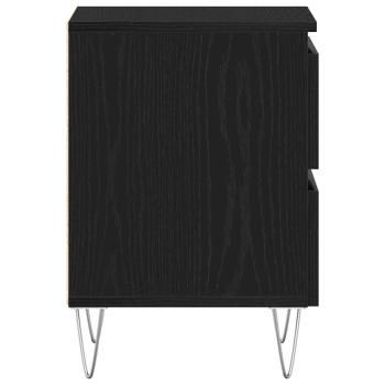 Nachttisch Schwarz Eiche 40x35x50 cm Ingenieurholz