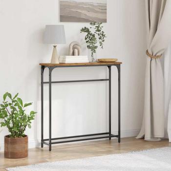 ARDEBO.de - Konsolentisch Alte Eiche 75x19,5x75 cm Holzwerkstoff und Stahl