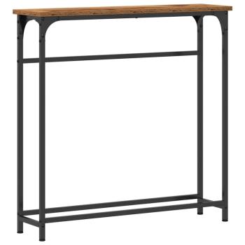 Konsolentisch Alte Eiche 75x19,5x75 cm Holzwerkstoff und Stahl