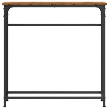 Konsolentisch Alte Eiche 75x19,5x75 cm Holzwerkstoff und Stahl