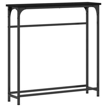 Konsole Schwarz Eiche Metallrahmen, MDF Oberfläche Kompakt