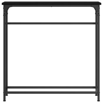Konsole Schwarz Eiche Metallrahmen, MDF Oberfläche Kompakt