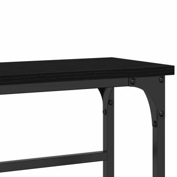 Konsole Schwarz Eiche Metallrahmen, MDF Oberfläche Kompakt