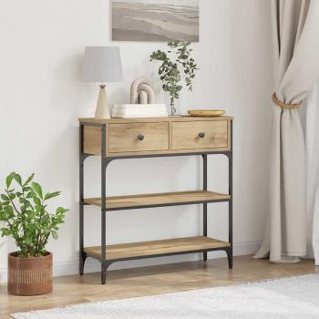ARDEBO.de - Konsolentisch Artisan Eiche 72,5x25x75 cm Holzwerkstoff & Stahl