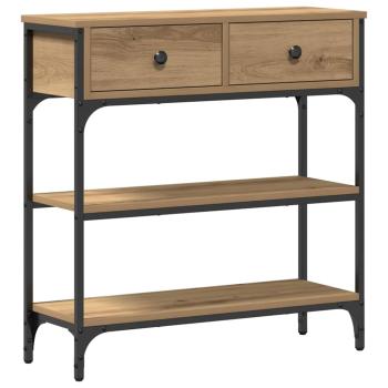 Konsolentisch Artisan Eiche 72,5x25x75 cm Holzwerkstoff & Stahl