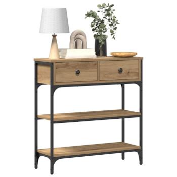 Konsolentisch Artisan Eiche 72,5x25x75 cm Holzwerkstoff & Stahl
