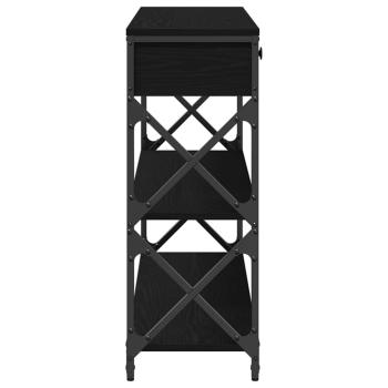 Konsolentisch Schwarze Eiche 100x28x75 cm aus Holzwerkstoff und Stahl
