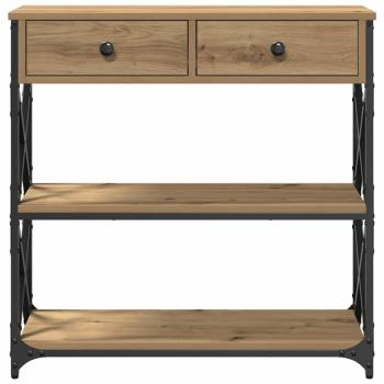 Konsole Tisch Artisan Eiche 75x28x75 cm Ingenieure Holz und Stahl