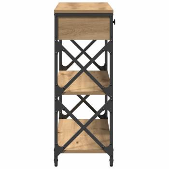 Konsole Tisch Artisan Eiche 75x28x75 cm Ingenieure Holz und Stahl