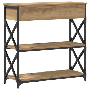 Konsole Tisch Artisan Eiche 75x28x75 cm Ingenieure Holz und Stahl