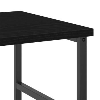 Bücherregal Schwarz Eiche 50x33x117,5 cm Holzwerkstoff und Stahl