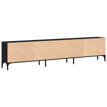 TV-Schrank mit Schublade Schwarz Eiche 200x25x44 cm Holzwerkstoff
