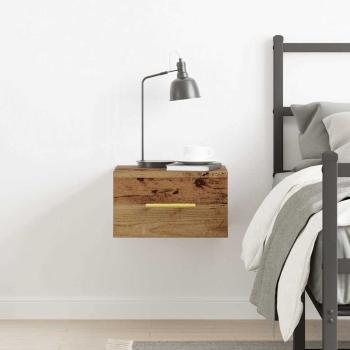 Nachttisch Wandmontiert Altes Holz 35x35x20 cm