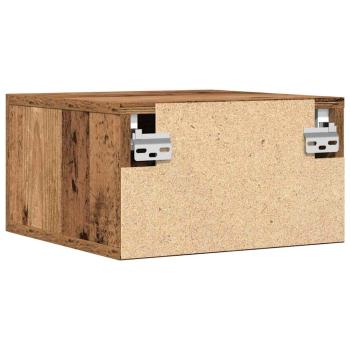 Nachttisch Wandmontiert Altes Holz 35x35x20 cm