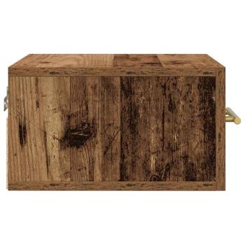 Nachttische 2 Stück Wandmontiert Altholz 35x35x20 cm