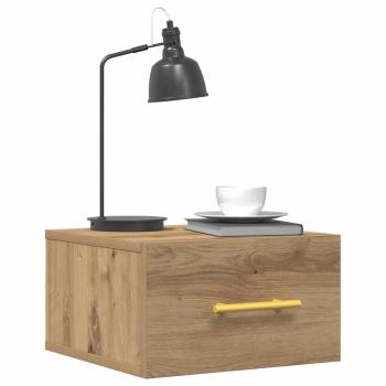 Nachttisch Wandmontiert Artisan Eiche 35x35x20 cm