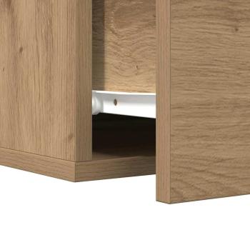Nachttische 2er Set Wandmontiert Artisan Eiche 35x35x20 cm