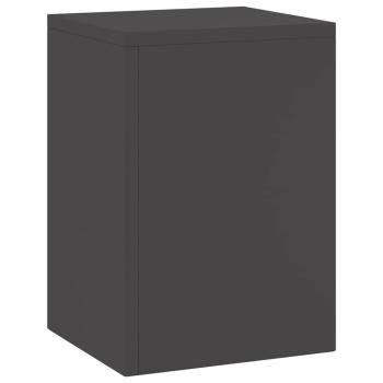 Outdoor Pflanzenständer Säule 2er Set Schwarz 24x24x35 cm Stahl