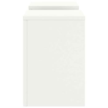 Pflanzenständer Säule 2er Set Weiß 24x24x35 cm Stahl