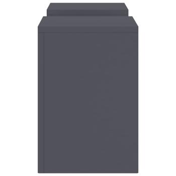 Garten Pflanzenständer Säule 2 Stück Anthrazit 24x24x35 cm Stahl