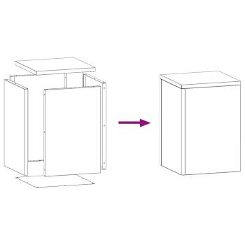 Garten Pflanzenständer Säule 2 Stück Anthrazit 24x24x35 cm Stahl